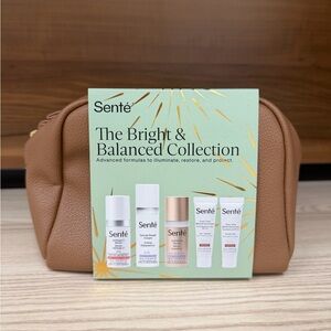 Senté Bright & Balanced Collection - Skincare Set (Tan Pouch)